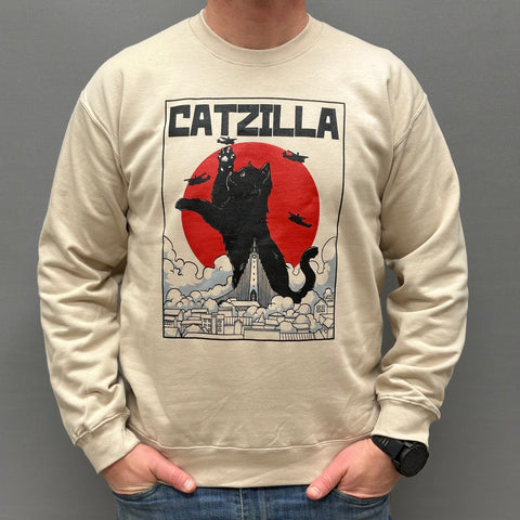 Unisex Sweatshirt - Catzilla - Sand