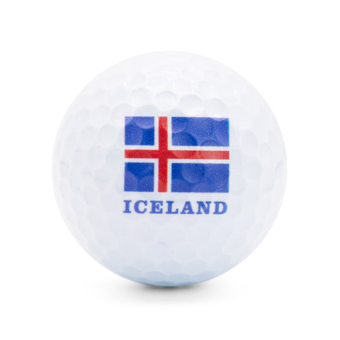 Golf ball - Iceland Flag