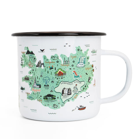 Iceland Map - Camping Mug