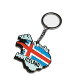 Iceland Map Glaciers - Keychain