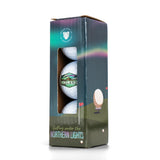 Set of 3 Golf balls - Kirkjufell Mountain & The Northern Lights