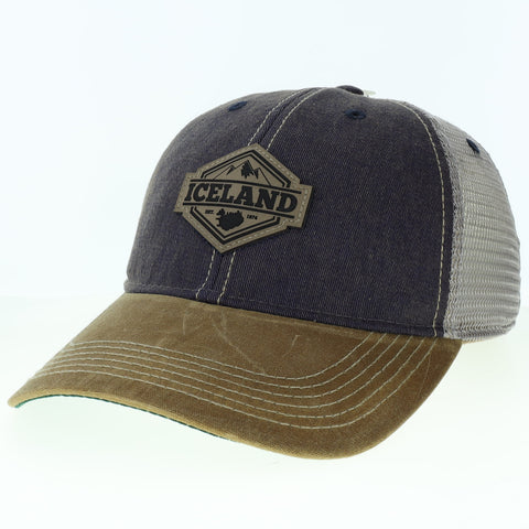 Navy/Tan Trucker - Iceland Mountains