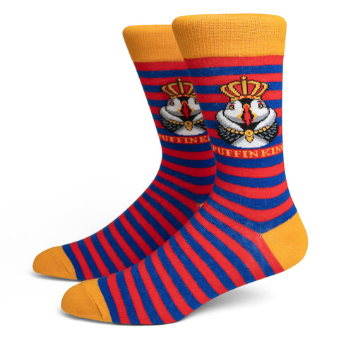 Puffin King Stipes Socks