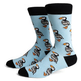 Socks - Puffin in a Sweater - Light Blue