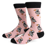 Socks - Puffin in a Sweater - Purple Rose