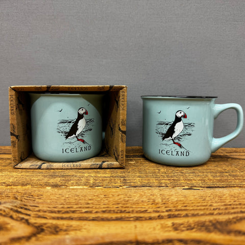 Puffin - Mini Mug - Green