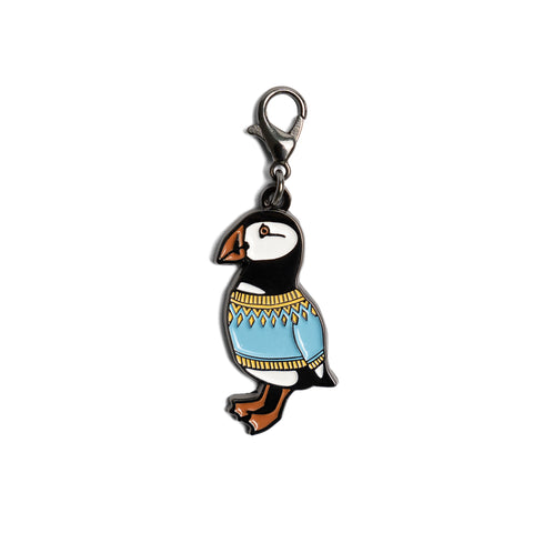 Puffin in a Sweater - Zipper Puller