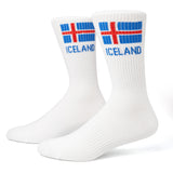 Icelandic Flag Sport Socks - White