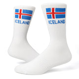 Icelandic Flag Sport Socks - White