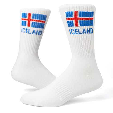 Icelandic Flag Sport Socks - White
