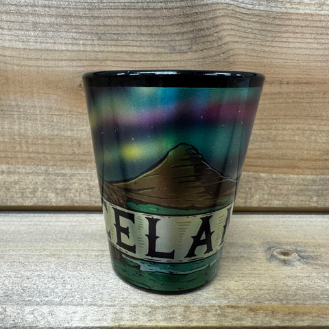 The Northern Lights and Kirkjufell Mountain  - Shot Glass