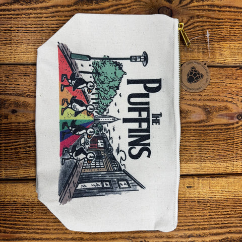 Pouch with Zipper, 12 oz - The Puffins