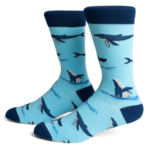 Socks - Whales - Blue