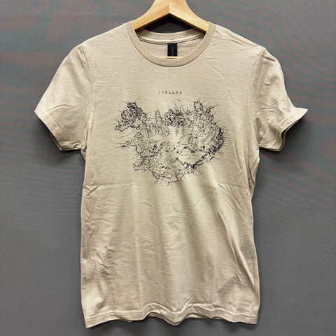 Iceland Map Women's T-shirt - Sand