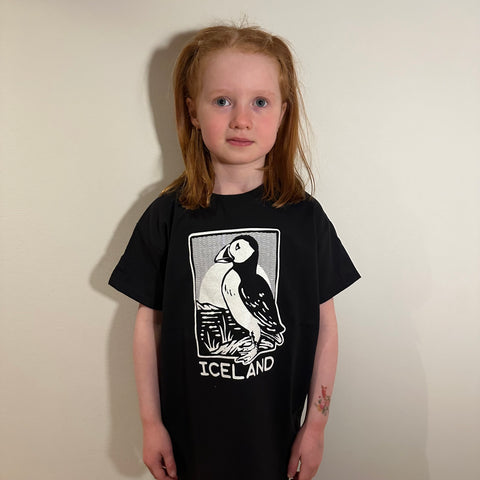 Puffin Iceland - Kid's T-shirt - Black