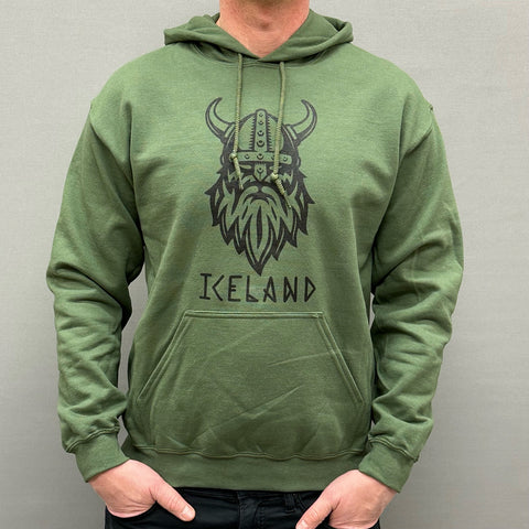 Unisex Hoody - Viking Iceland - Army Green