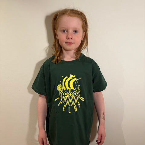 Viking ship  - Kid's T-shirt - Green