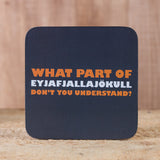 What Part of Eyjafjallajökull...  - Set of 6 Cork Coasters - Idontspeakicelandic