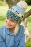 HAZY SHEEP BOBBLE BEANIE - SHERPA FLEECE