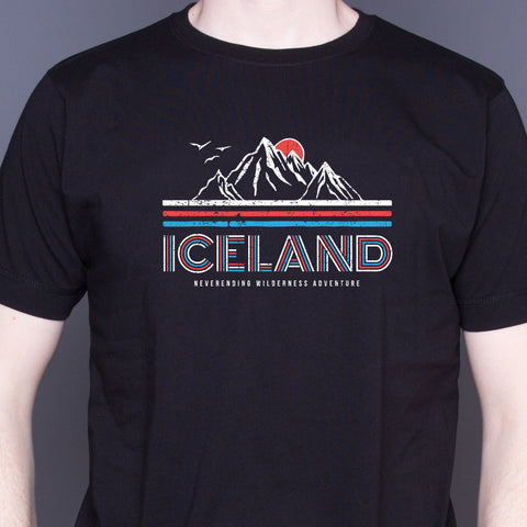 Iceland Neverending Adventure - T-Shirt - Black