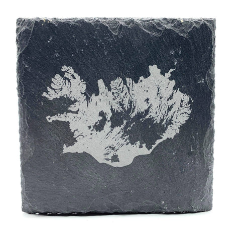 Iceland Topographic - Slate Coaster