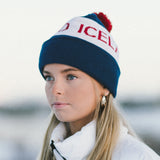Iceland Beanie with Pom - Navy/White - Idontspeakicelandic