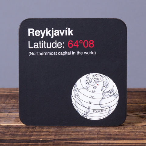 Reykjavik Latitude - Set of 6 Cork Coasters - Idontspeakicelandic