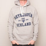 Unisex Pullover Hoody - Reykjavik College  - Melange Grey - Idontspeakicelandic