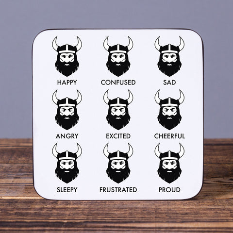 Viking Feelings - Set of 6 Cork Coasters - Idontspeakicelandic