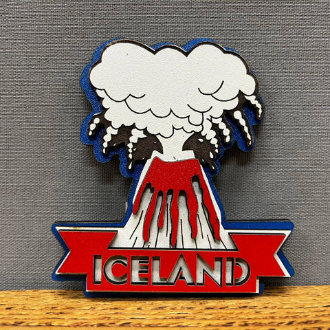 Volcano - Laser Cut Layered Magnet