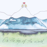 Postcard - On The Top of The World - Love Sheep - Idontspeakicelandic