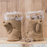 Arctic Fur Shortgloves - Ladies - Light Brown - Idontspeakicelandic