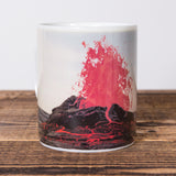 Wolcano Eruption - Heat Change Mug - White - Idontspeakicelandic