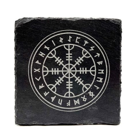 Helm of Awe - Slate Coaster