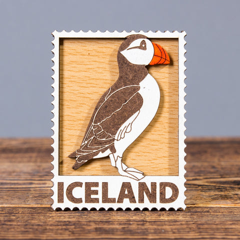 Puffin - Laser Cut Layered Magnet - Idontspeakicelandic